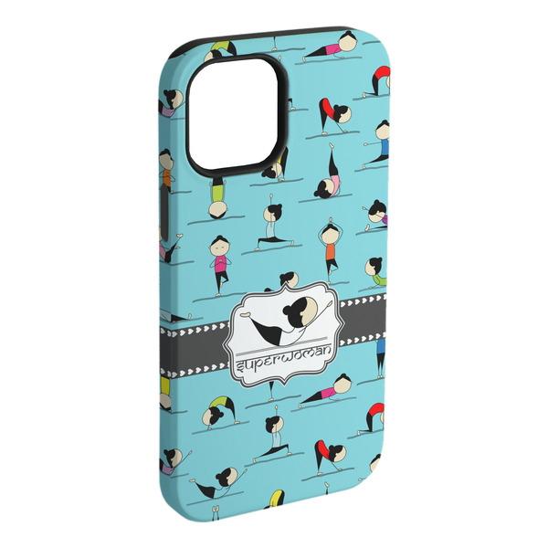 Custom Yoga Poses iPhone Case - Rubber Lined (Personalized)