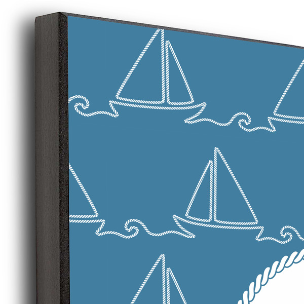 Rope Sail Boats 11x14 Wood Print - Closeup