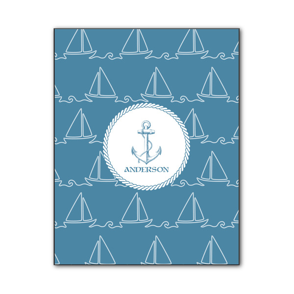 Custom Rope Sail Boats Wood Print - 11x14 (Personalized)