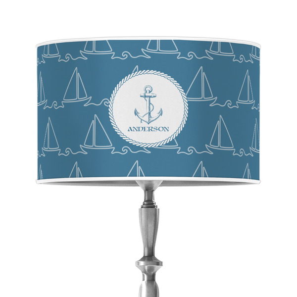 Custom Rope Sail Boats 12" Drum Lamp Shade - Poly-film (Personalized)