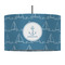 Rope Sail Boats 12" Drum Pendant Lamp - Fabric (Personalized)