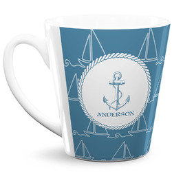 Rope Sail Boats 12 Oz Latte Mug (Personalized)