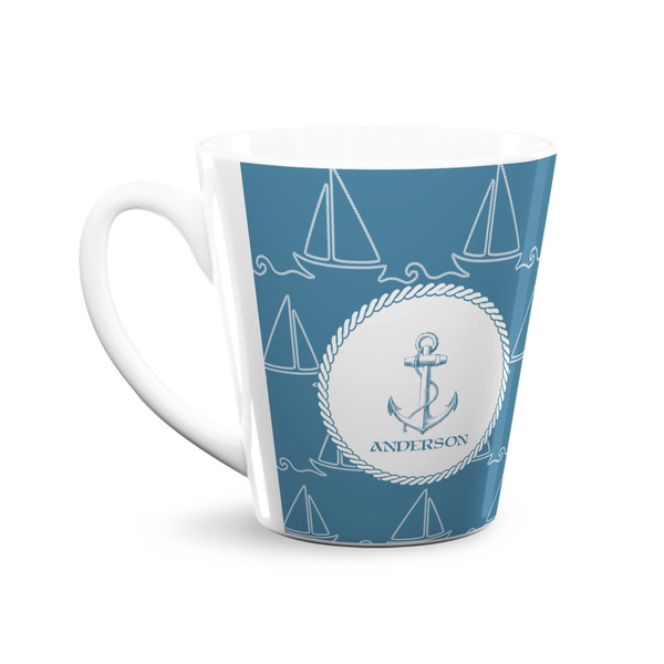 Rope Sail Boats 12 Oz Latte Mug - Front