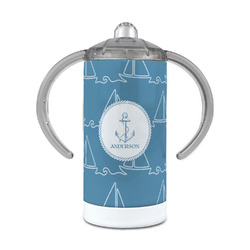 Rope Sail Boats 12 oz Stainless Steel Sippy Cup (Personalized)