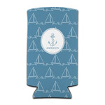 Rope Sail Boats Can Cooler (tall 12 oz) (Personalized)