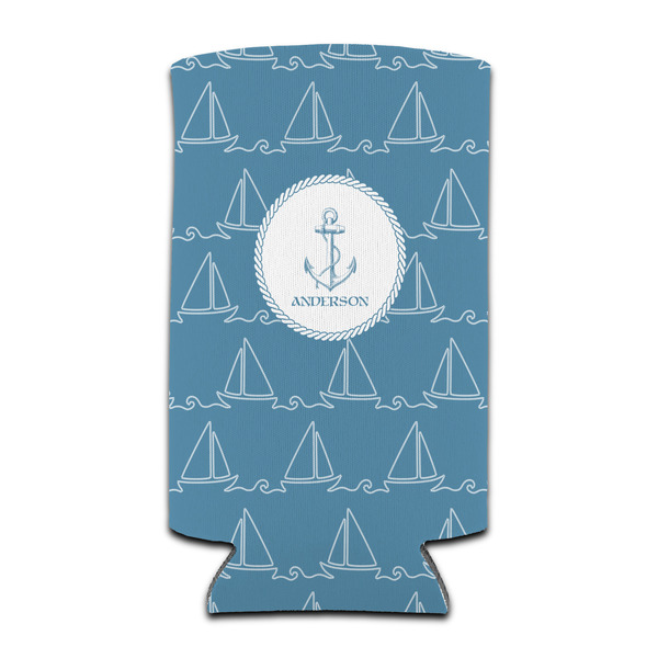 Custom Rope Sail Boats Can Cooler (tall 12 oz) (Personalized)