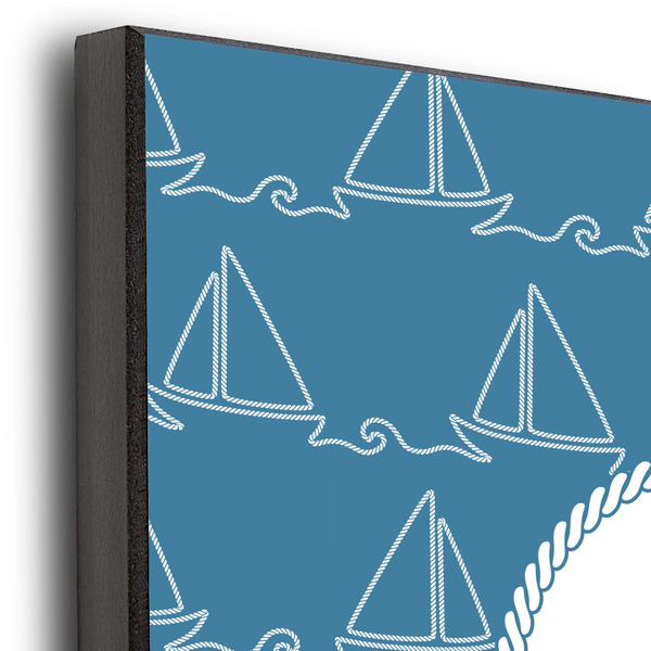 Rope Sail Boats 12x12 Wood Print - Closeup