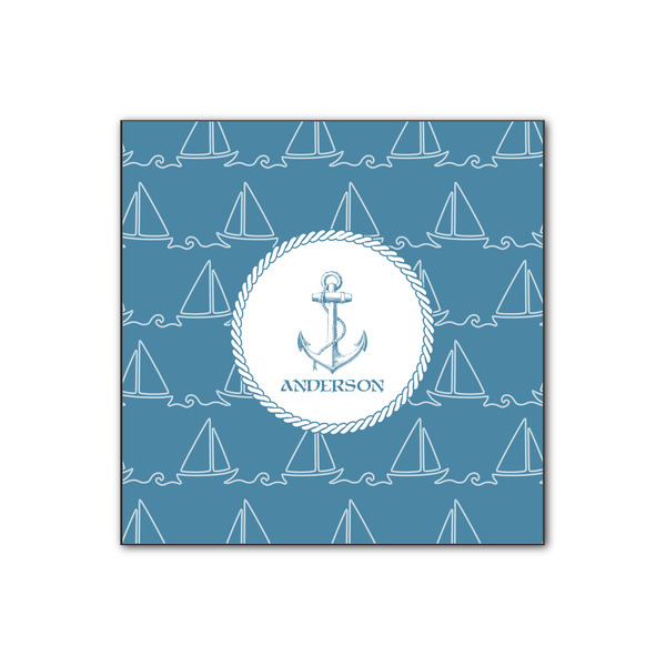 Custom Rope Sail Boats Wood Print - 12x12 (Personalized)