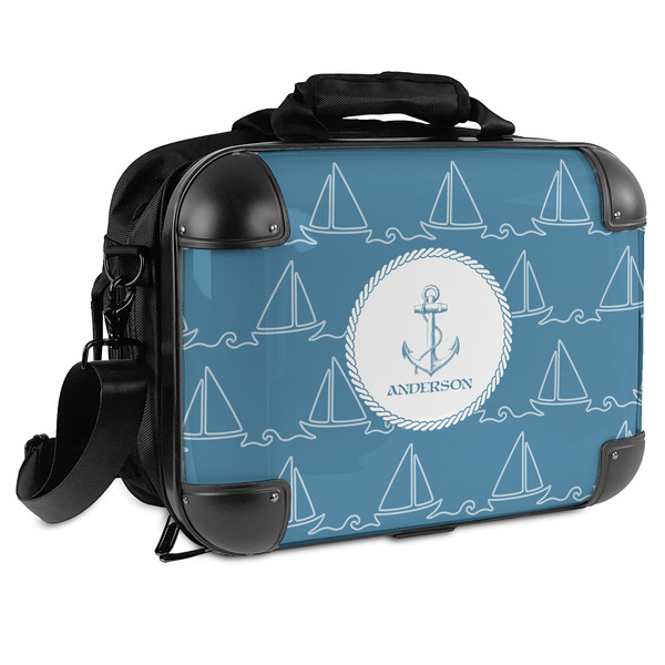 Custom Rope Sail Boats Hard Shell Briefcase (Personalized)