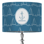 Rope Sail Boats 16" Drum Lamp Shade - Fabric (Personalized)