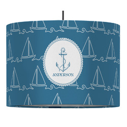 Rope Sail Boats Drum Pendant Lamp (Personalized)