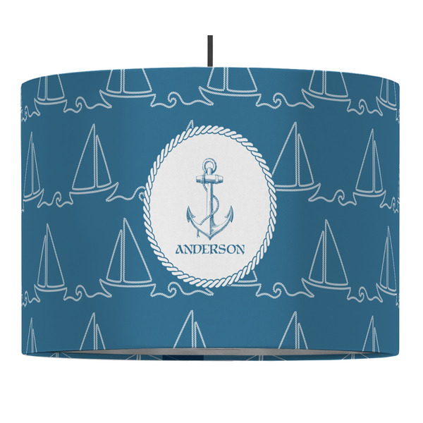 Custom Rope Sail Boats Drum Pendant Lamp (Personalized)