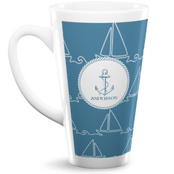 Rope Sail Boats 16 Oz Latte Mug (Personalized)