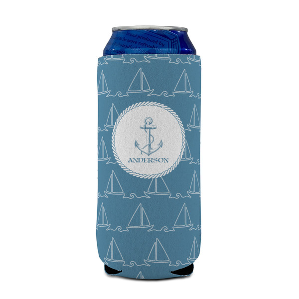 Rope Sail Boats 16oz Can Sleeve - FRONT (on can)