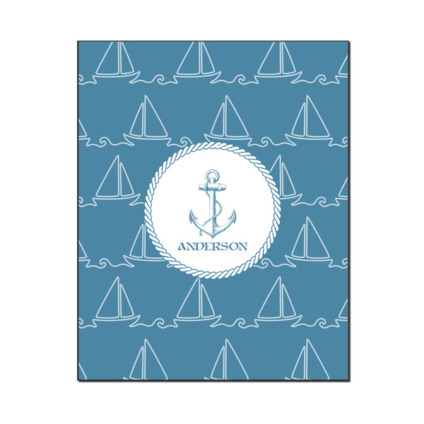 Custom Rope Sail Boats Wood Print - 16x20 (Personalized)
