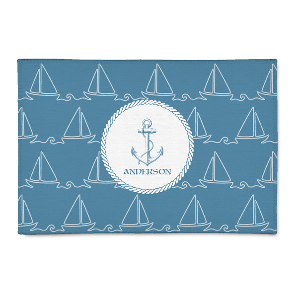 Custom Rope Sail Boats 2' x 3' Indoor Area Rug (Personalized)