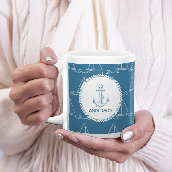 Rope Sail Boats 20oz Coffee Mug - LIFESTYLE