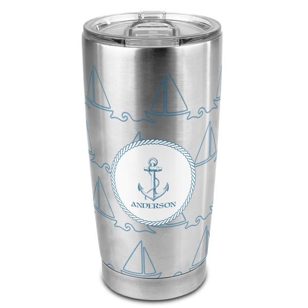 Custom Rope Sail Boats 20oz Stainless Steel Double Wall Tumbler - Full Print (Personalized)