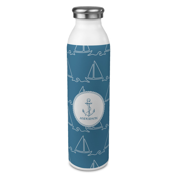 Custom Rope Sail Boats 20oz Stainless Steel Water Bottle - Full Print (Personalized)