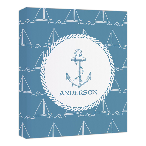 Custom Rope Sail Boats Canvas Print - 20x24 (Personalized)