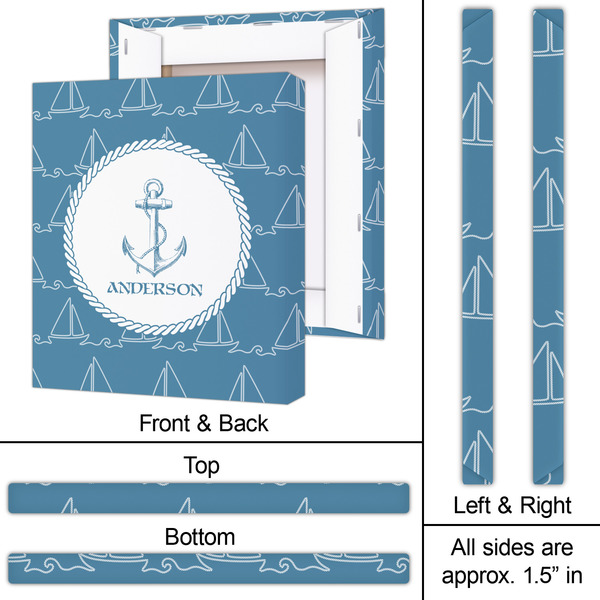 Rope Sail Boats 20x24 - Canvas Print - Approval