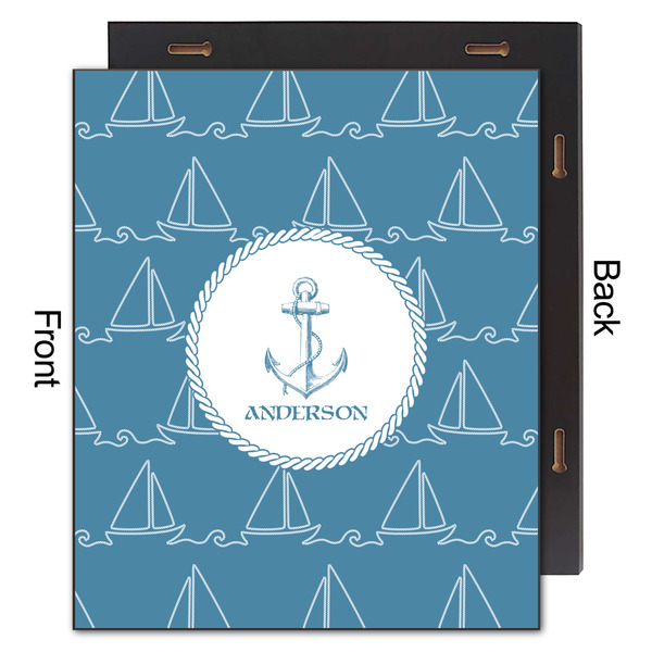 Rope Sail Boats 20x24 Wood Print - Front & Back View