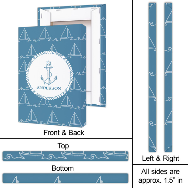 Rope Sail Boats 20x30 - Canvas Print - Approval