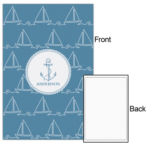 Rope Sail Boats 20x30 - Matte Poster - Front & Back