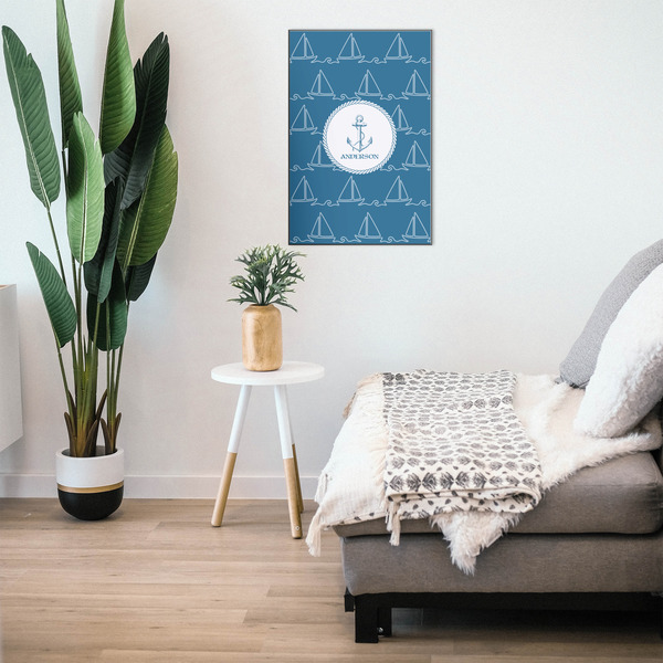 Rope Sail Boats 20x30 Wood Print - In Context