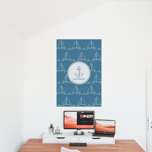 Rope Sail Boats 24x36 - Matte Poster - On the Wall