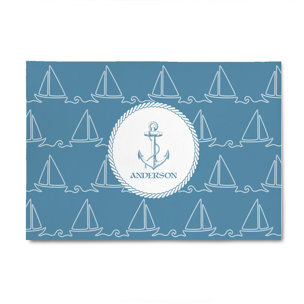 Custom Rope Sail Boats 4' x 6' Indoor Area Rug (Personalized)