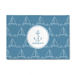 Rope Sail Boats 4' x 6' Patio Rug (Personalized)