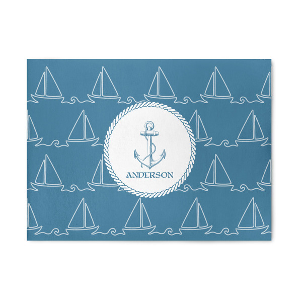 Custom Rope Sail Boats Area Rug (Personalized)