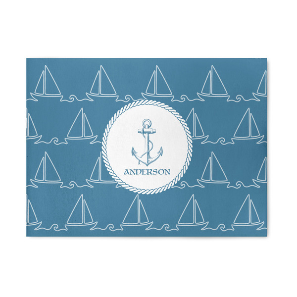 Custom Rope Sail Boats 5' x 7' Patio Rug (Personalized)