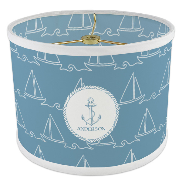 Rope Sail Boats 8" Drum Lampshade - ANGLE Poly-Film