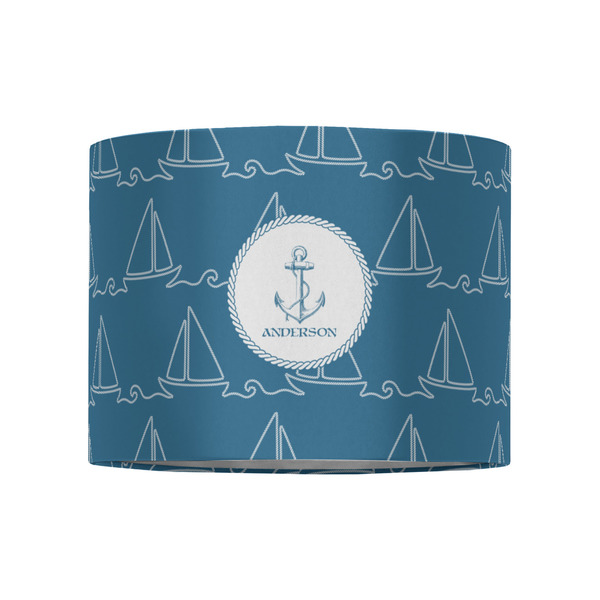 Rope Sail Boats 8" Drum Lampshade - FRONT (Fabric)