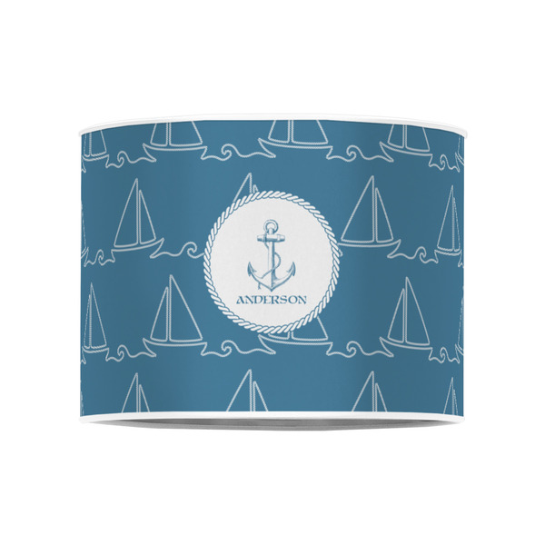 Rope Sail Boats 8" Drum Lampshade - FRONT (Poly Film)