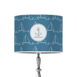 Rope Sail Boats 8" Drum Lamp Shade - Poly-film (Personalized)