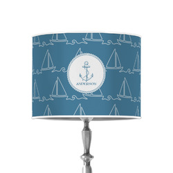 Rope Sail Boats 8" Drum Lamp Shade - Poly-film (Personalized)