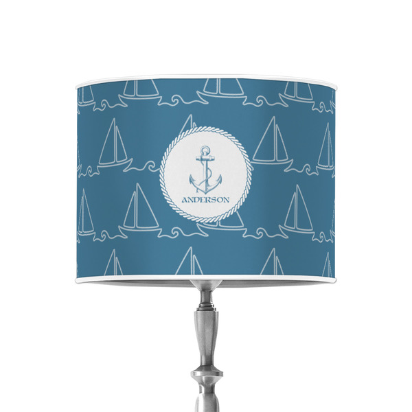 Custom Rope Sail Boats 8" Drum Lamp Shade - Poly-film (Personalized)
