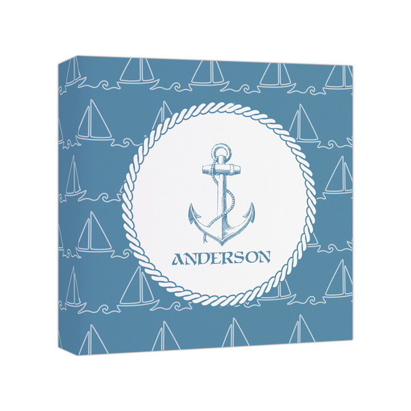 Custom Rope Sail Boats Canvas Print - 8x8 (Personalized)