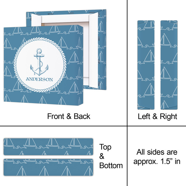 Rope Sail Boats 8x8 - Canvas Print - Approval