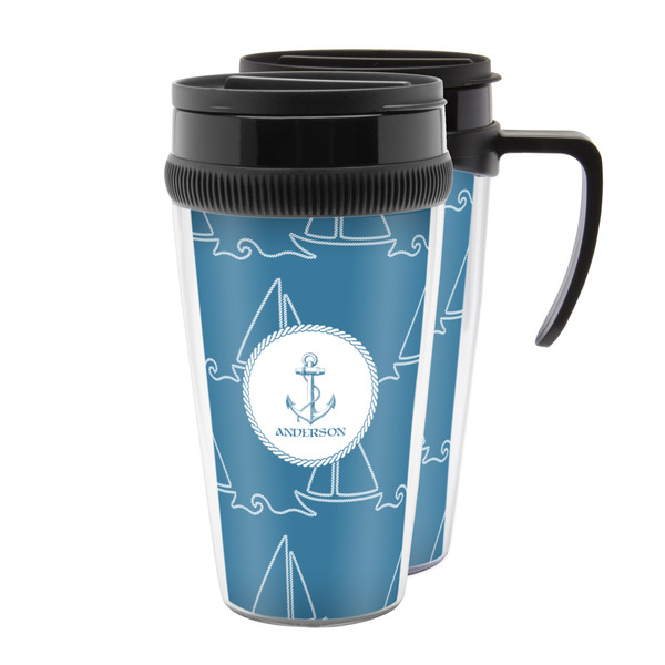 Custom Rope Sail Boats Acrylic Travel Mug (Personalized)