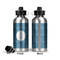Rope Sail Boats Aluminum Water Bottle - Front and Back
