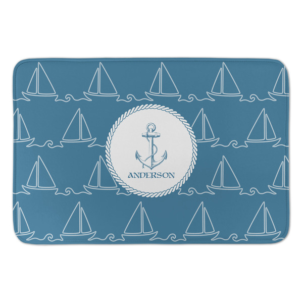 Custom Rope Sail Boats Anti-Fatigue Kitchen Mat (Personalized)