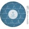 Rope Sail Boats 8" Glass Appetizer / Dessert Plates - Single or Set (Personalized)