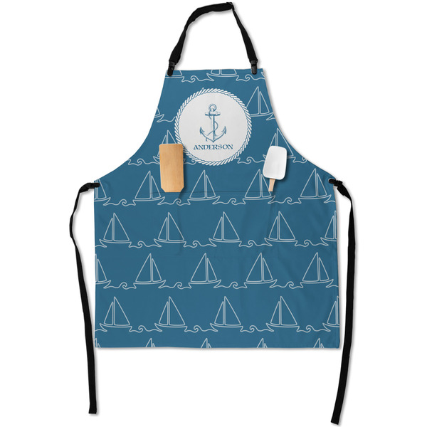 Custom Rope Sail Boats Apron With Pockets w/ Name or Text