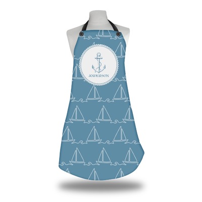 Rope Sail Boats Apron w/ Name or Text