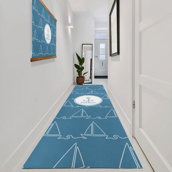 Rope Sail Boats Area Rug Sizes - In Context (vertical)