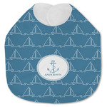 Rope Sail Boats Jersey Knit Baby Bib w/ Name or Text